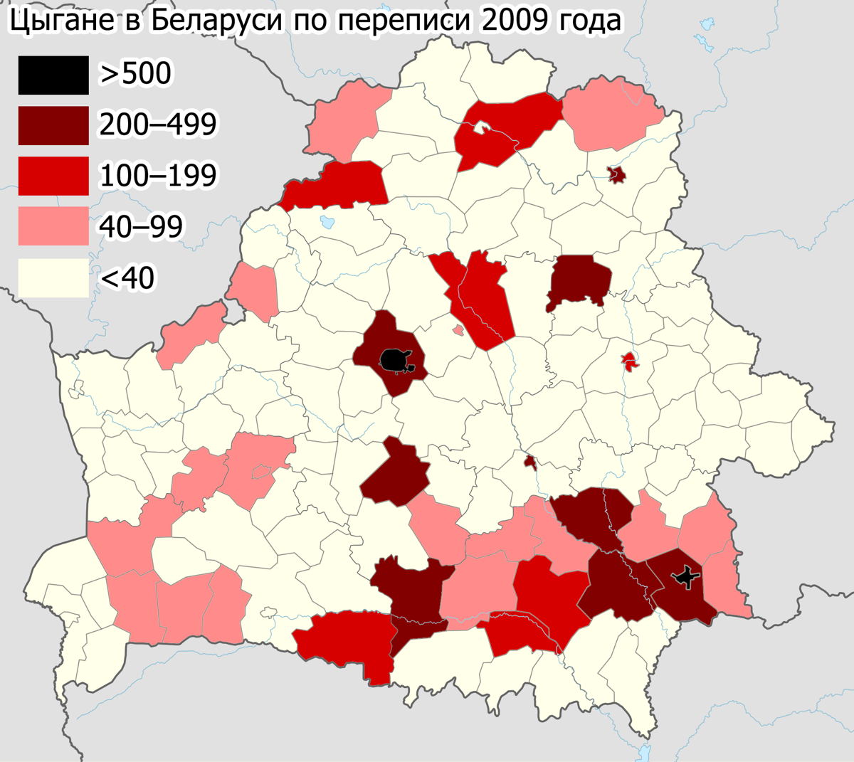 Цыгане в Беларуси по переписи 2009 года