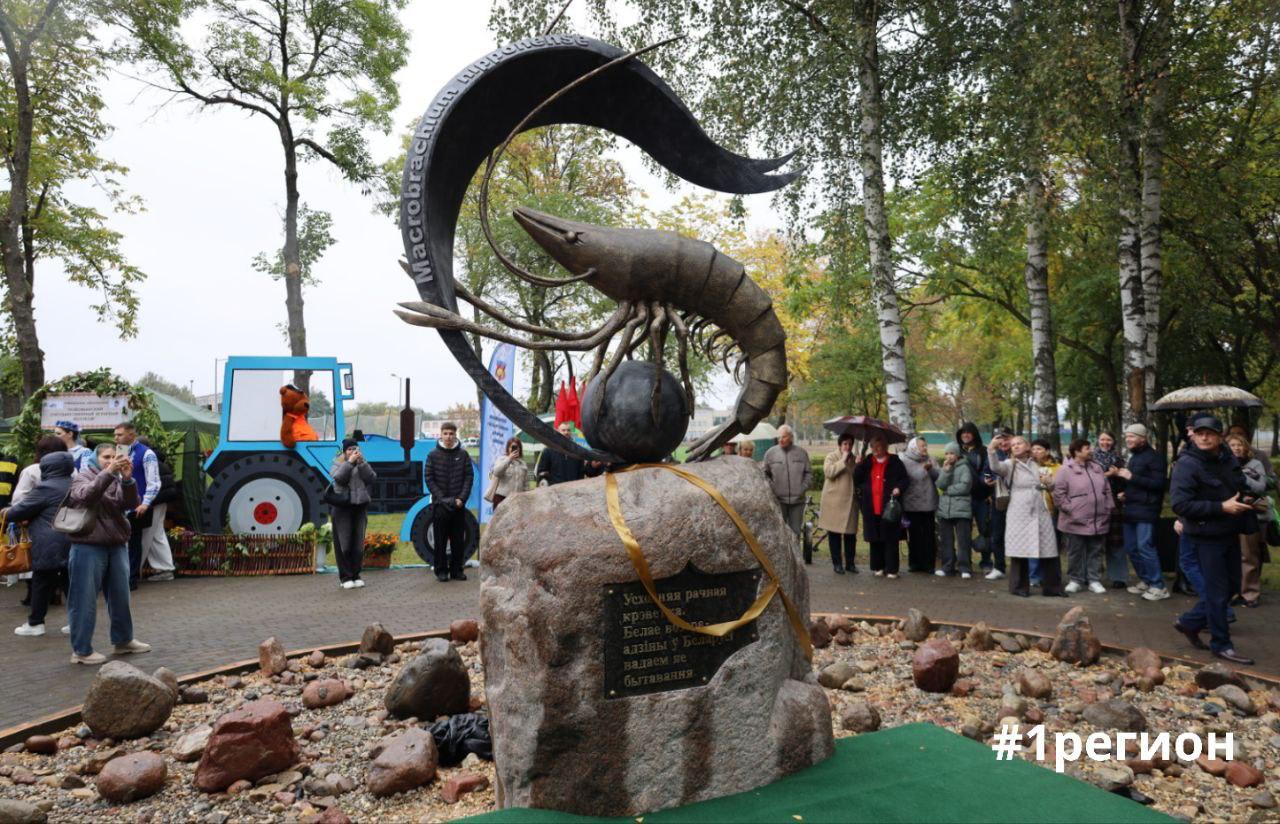 В Беларуси появился памятник креветке