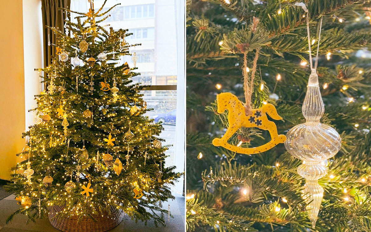 Гантели, гаджеты или кронштейны? Голосуем за лучшую офисную елку! 