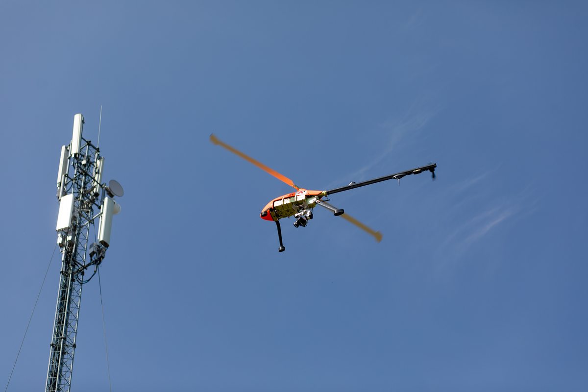 Беспилотный вертолет провел дистанционный мониторинг энергоэффективной базовой станции А1