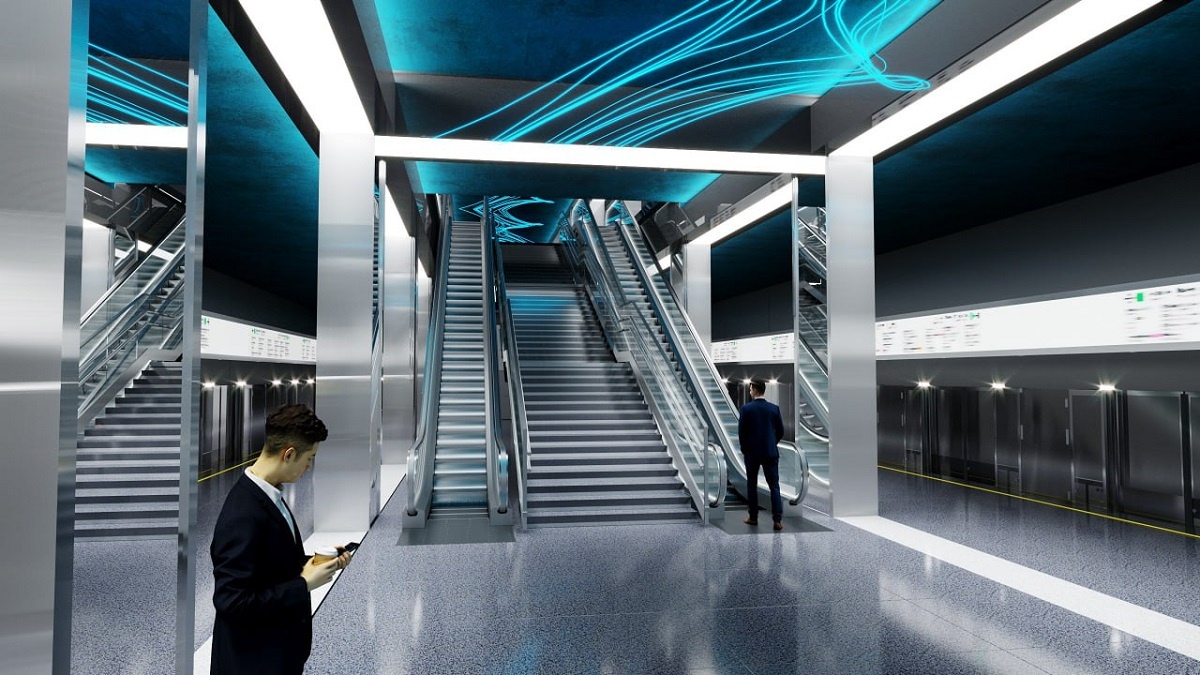 Минский метрополитен показал дизайн новой станции «Переспа». Вот как она будет выглядеть