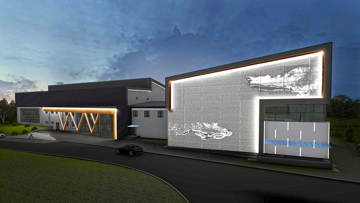 С пловцами на фасаде и выходом к реке. В Минске достроили спорткомплекс для студентов