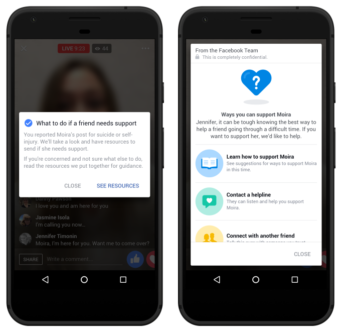 Facebook помогает предотвратить самоубийство