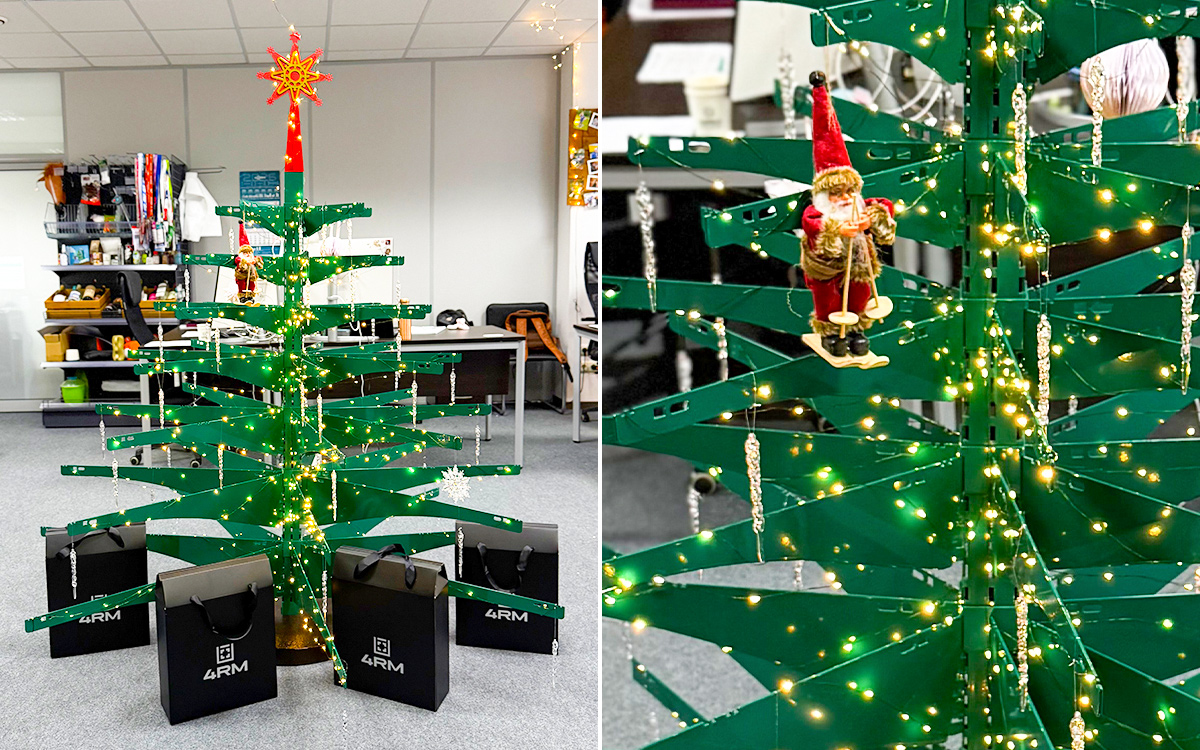 Гантели, гаджеты или кронштейны? Голосуем за лучшую офисную елку! 