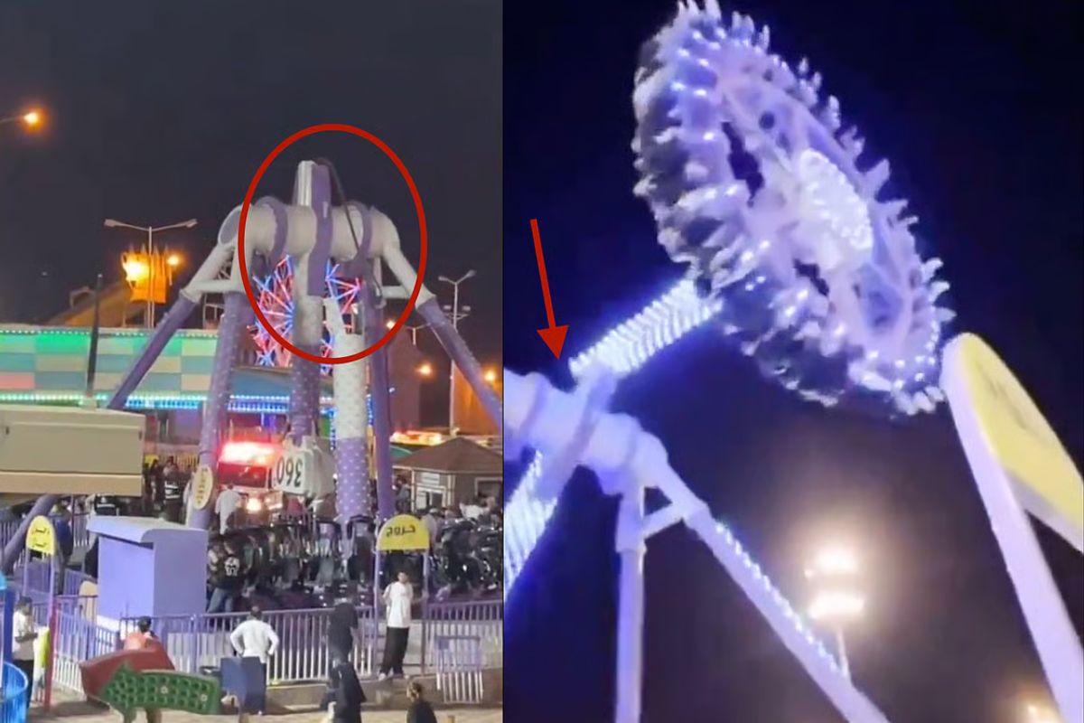 В Саудовской Аравии рухнул аттракцион. Есть пострадавшие