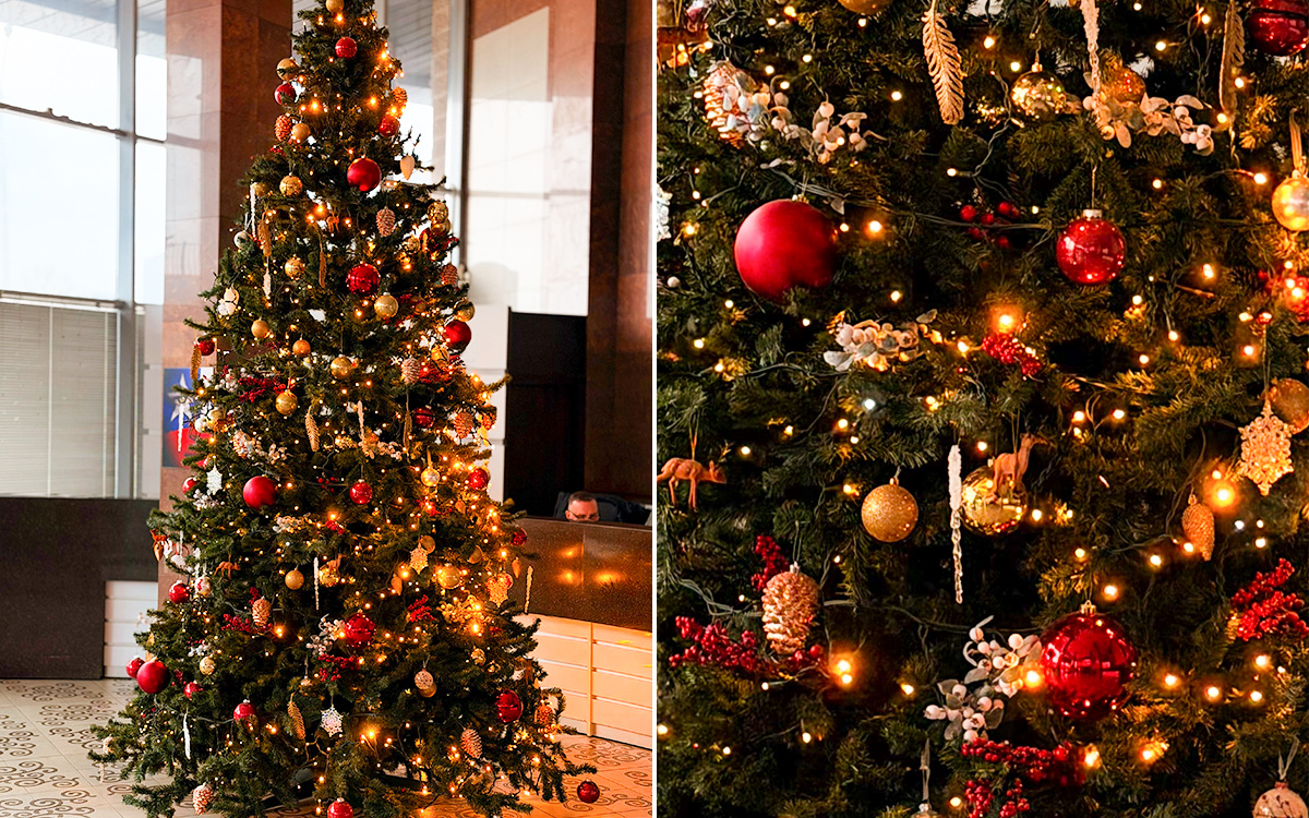 Гантели, гаджеты или кронштейны? Голосуем за лучшую офисную елку! 