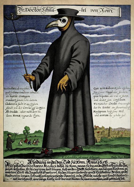 Доктор во время вспышки чумы в 17 веке