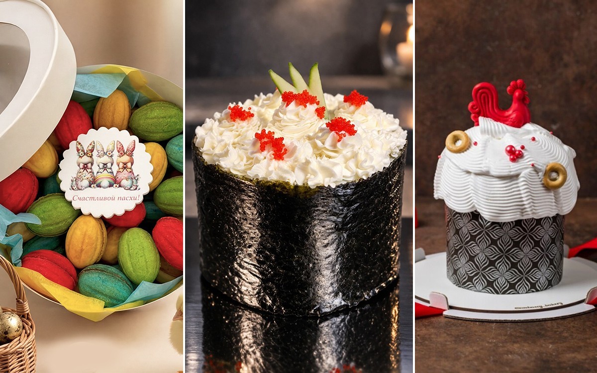 Суши-кулич, орешки-яйца и сдоба с петушками. Какие и за сколько пасхальные угощения продают в Минске