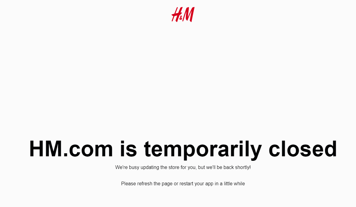 H&M приостановил продажи в России