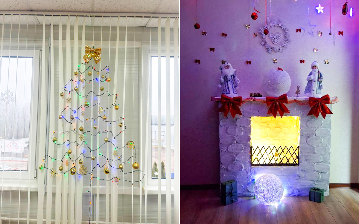 Гантели, гаджеты или кронштейны? Голосуем за лучшую офисную елку! 