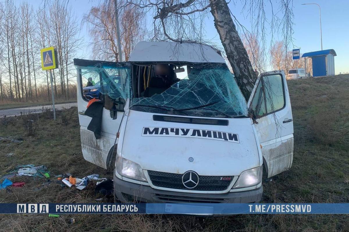 Под Минском перевернулась маршрутка: шесть человек в больнице