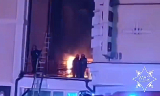 В Гродно загорелся популярный гостиничный комплекс