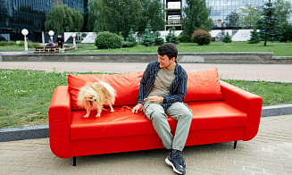 В Беларуси на улицах появились красные диваны. Так анонсировали новую выставку