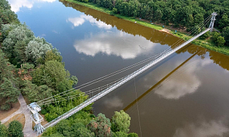 Самый длинный подвесной мост в Беларуси оборудуют стеклянным полом