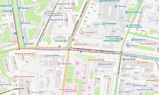 В центре Минска ограничили движение транспорта из-за потопа