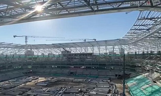Мингорисполком показал, как идет строительство Национального футбольного стадиона 