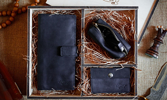 Корпоративные подарки из кожи с логотипом