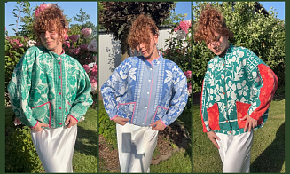 «Будто бабушка обняла». Минчанка шьет бомберы из советских покрывал: цены — от $100